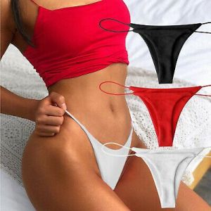 3Pcs Women Sexy  Mini G-String Bikini Thong Seamless Panties Lingerie Underwear